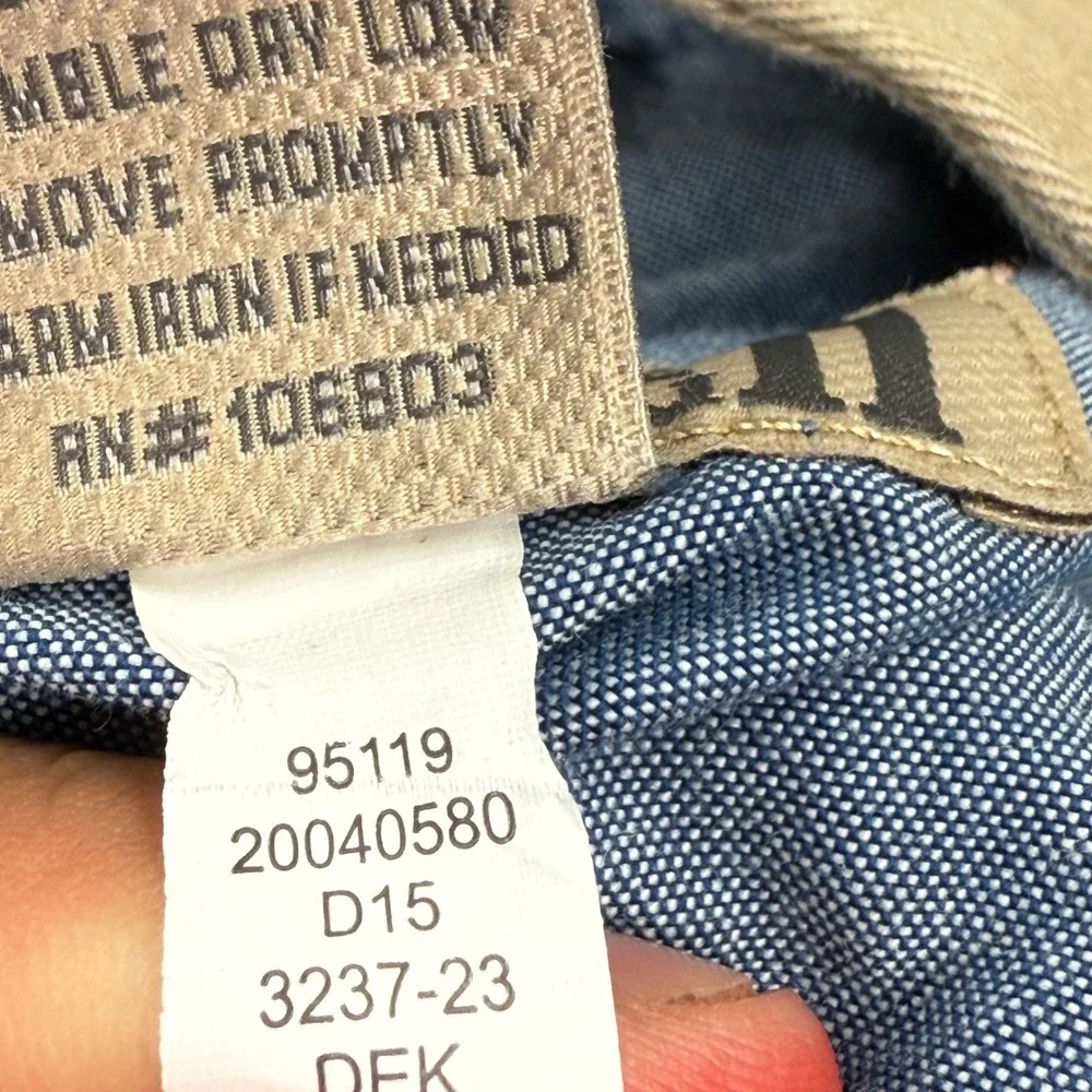 Duluth Trading Co Mens Khaki Pleated Chinos‎ Pants 42x30 100% Cotton